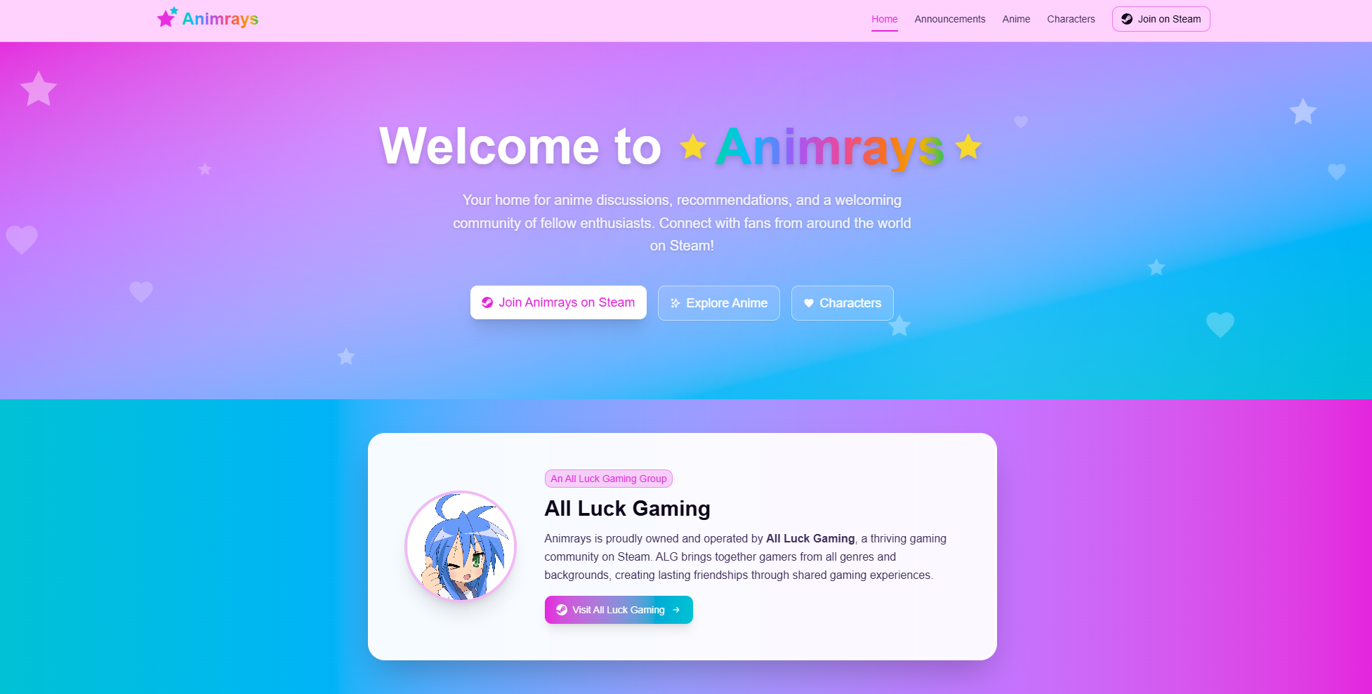 Animrays Website Preview